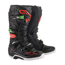 Moto boty Alpinestars Tech 7 černá/červená/zelená  černá/červená/zelená  40,5