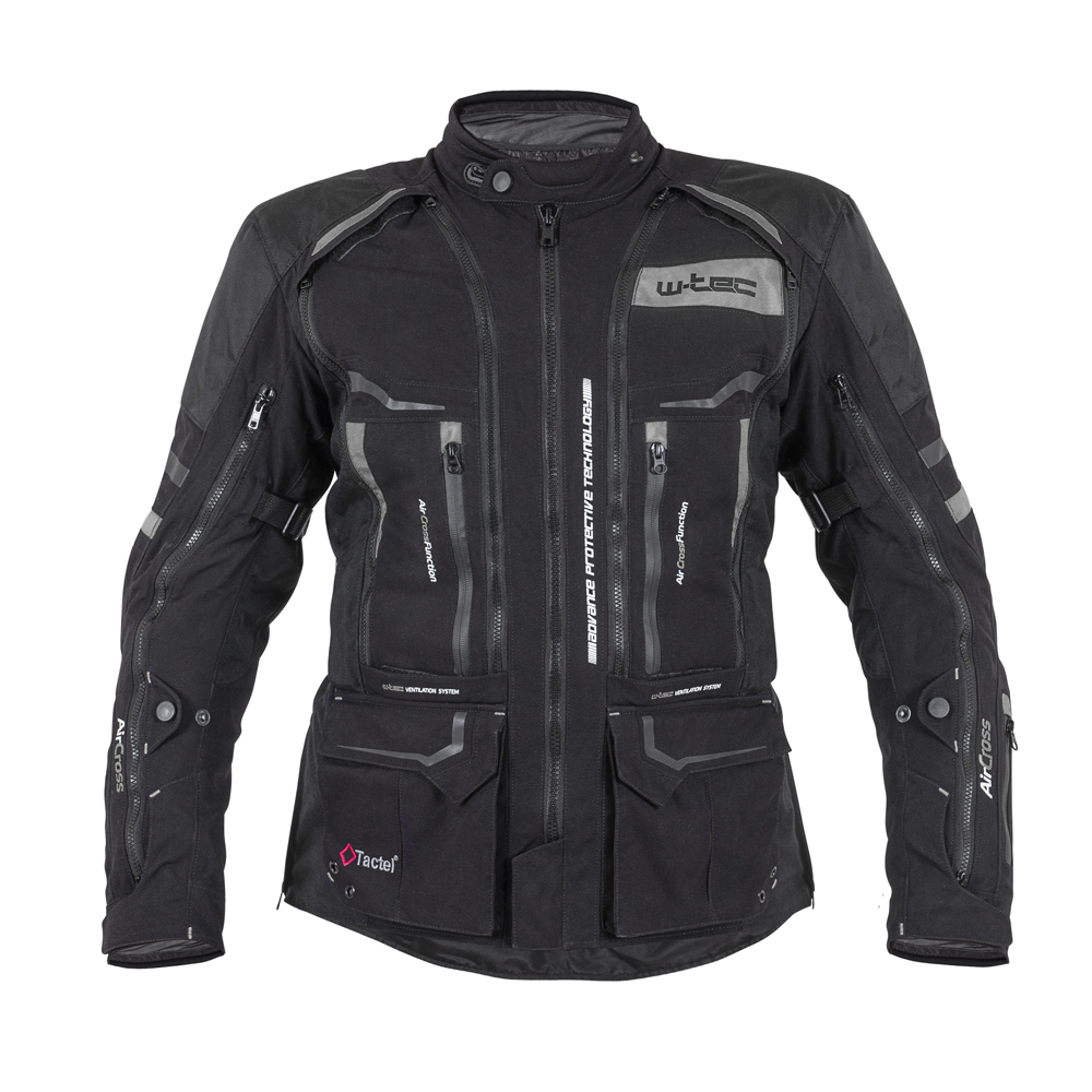 Moto bunda W-TEC Aircross  černo-šedá  3XL