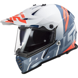 Moto přilba LS2 MX436 Pioneer Evo  Evolve White Cobalt  XS (53-54)