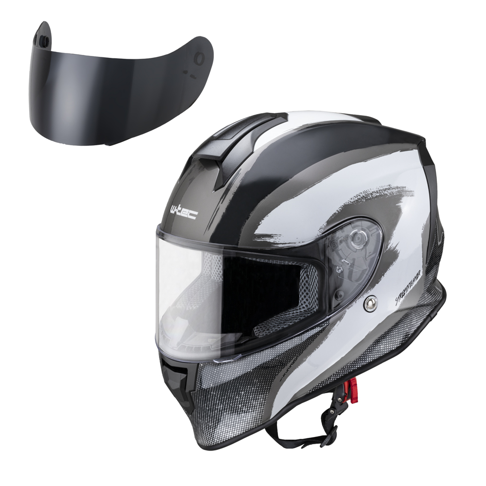 Moto přilba W-TEC Integra Graphic  Black-White  L (59-60)