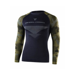 Moto thermo triko Rebelhorn Freeze Jersey LS  černá-kamufláž  XS