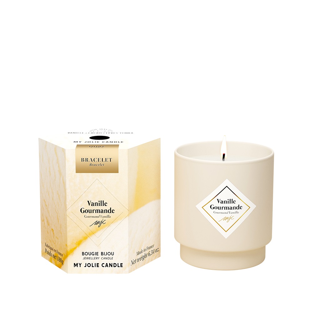 My Jolie Candle Vonná svíčka 36h s náramkem Gold Les Surprenantes Gurmánská Vanilka 320283