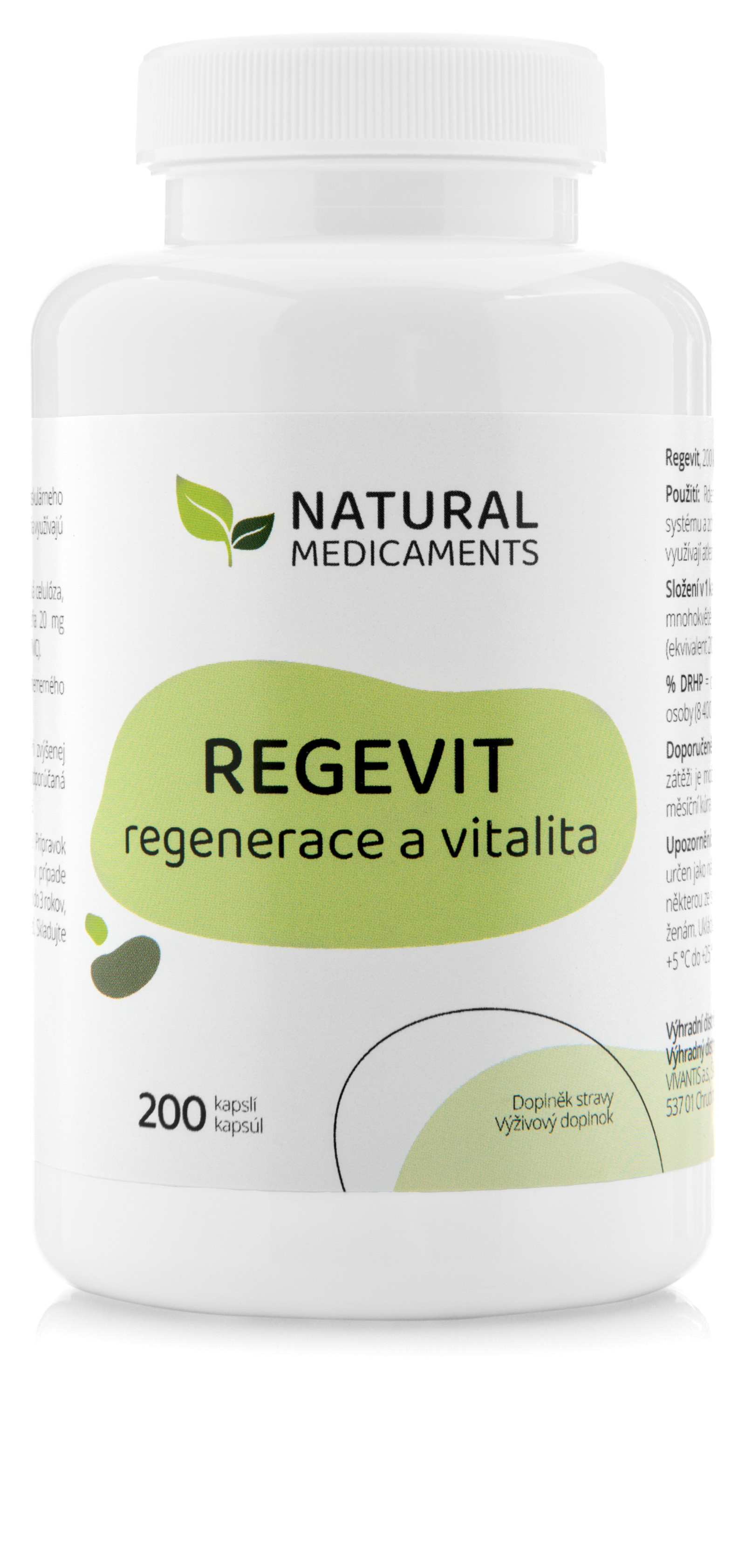 Natural Medicaments Regevit 200 kapslí