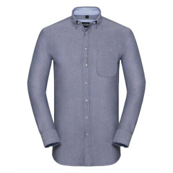 Navy blue men's long sleeve shirt Russell