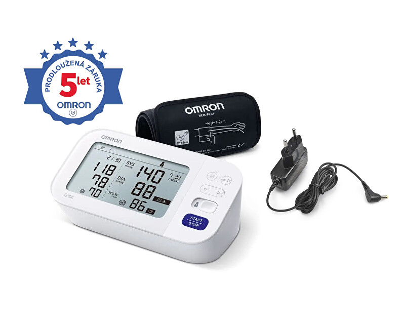 Omron Tonometr M6 Comfort s AFib + adaptér