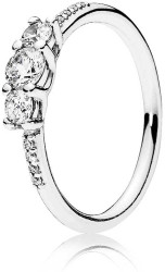 Pandora Třpytivý stříbrný prsten Timeless 196242CZ 56 mm