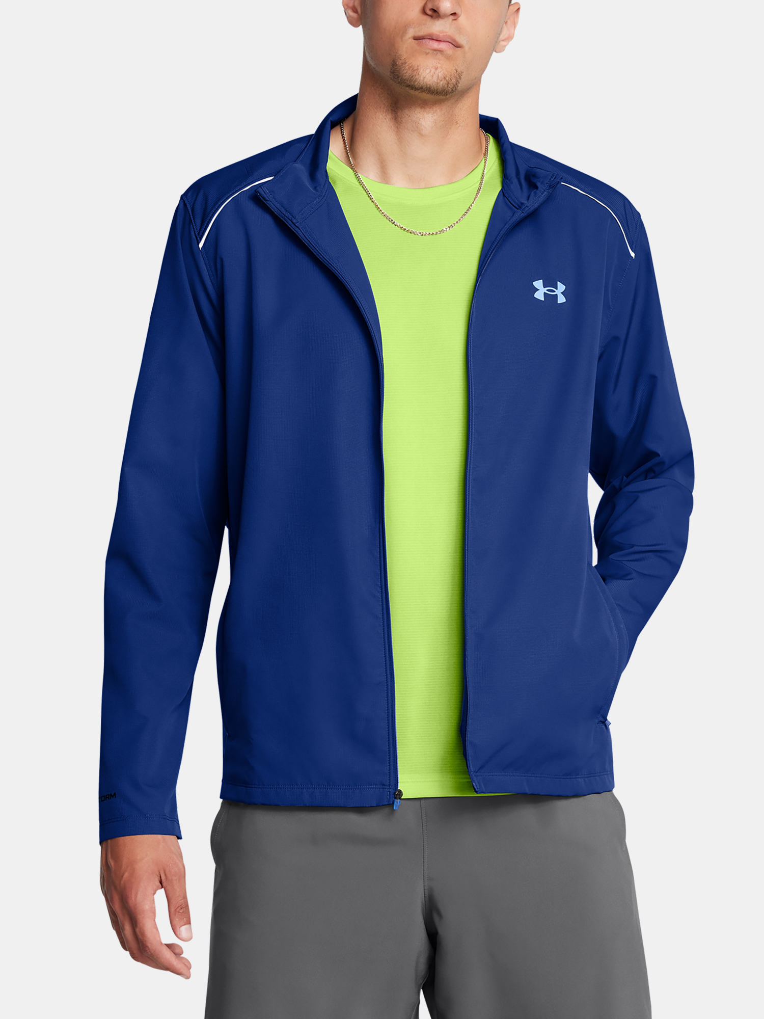 Pánská bunda Under Armour UA Launch Jacket-BLU - Pánské