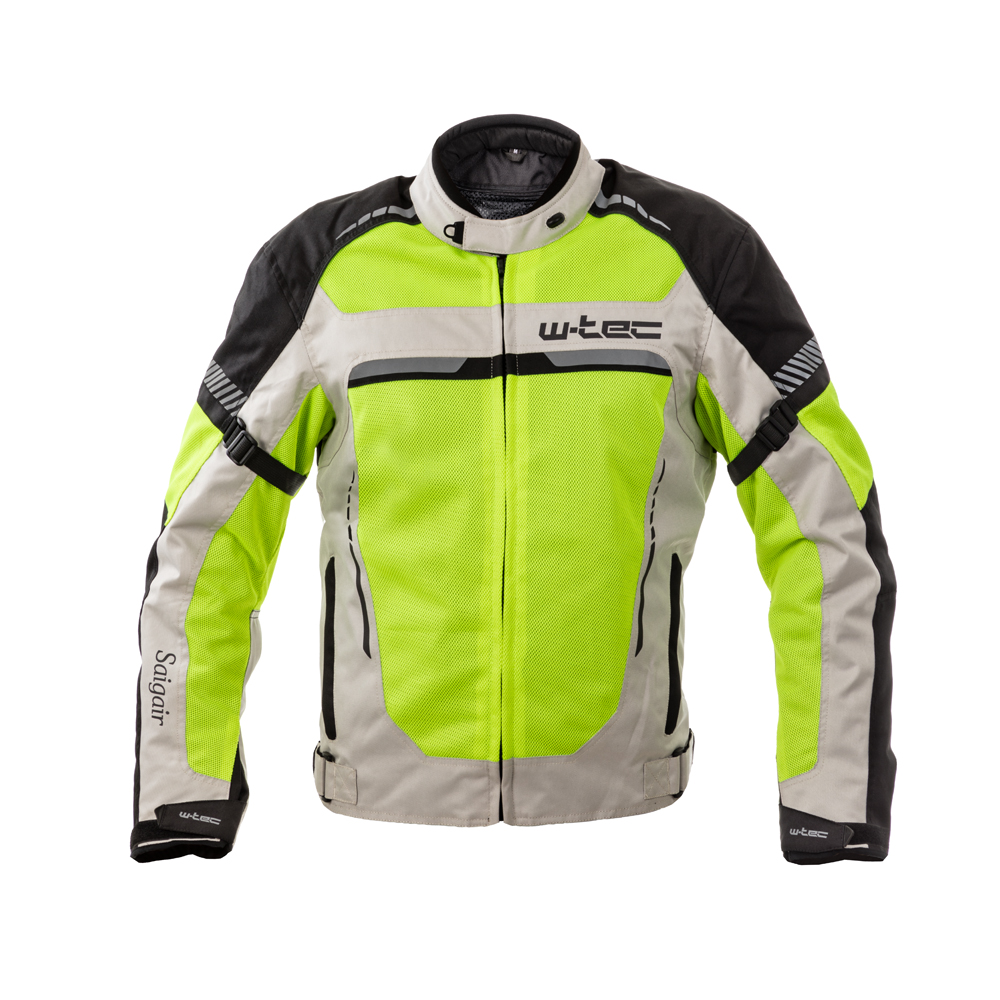 Pánská letní moto bunda W-TEC Saigair  Fluo Yellow-Gray  S