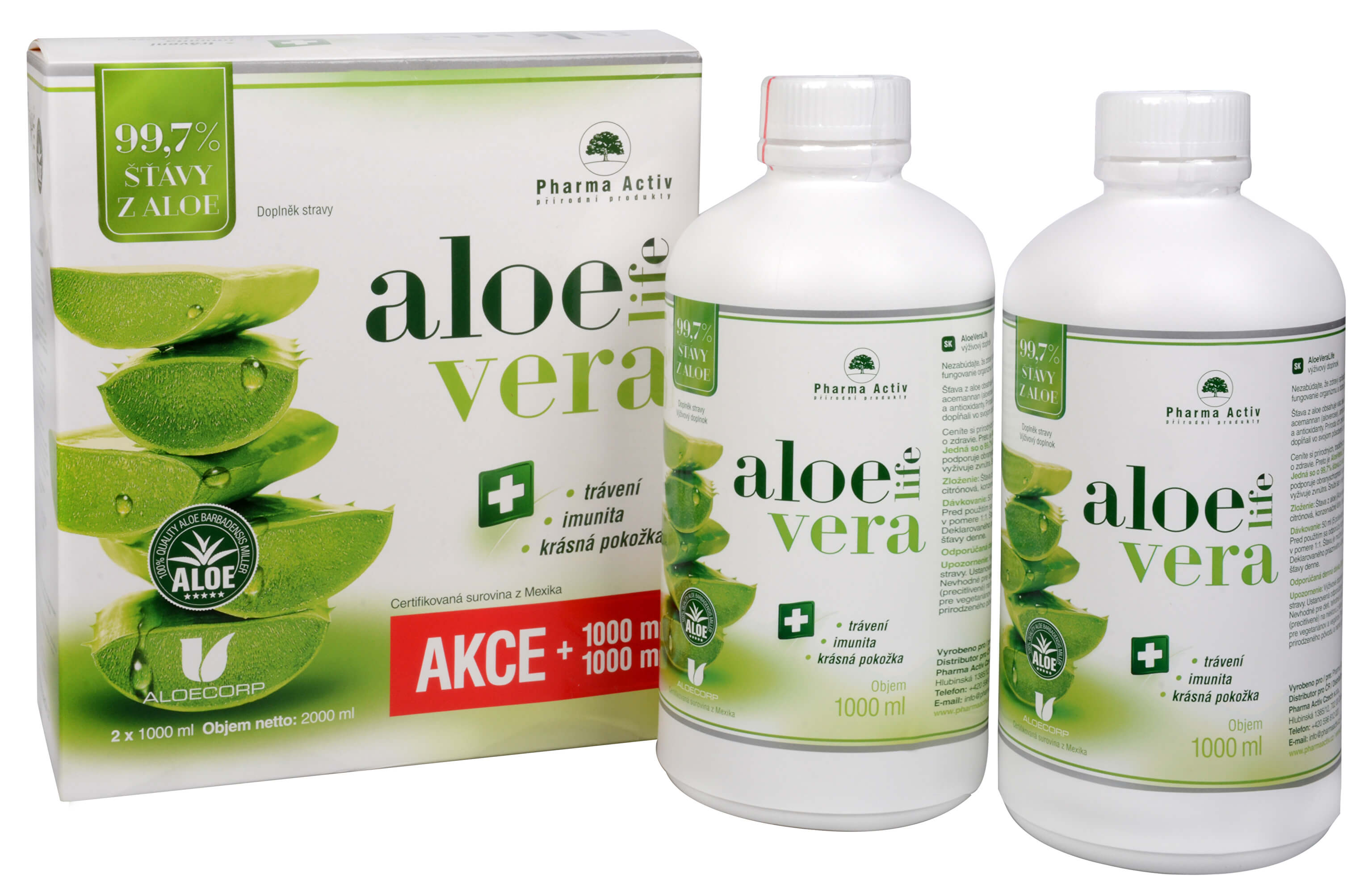 Pharma Activ AloeVeraLife 1+1 ZDARMA (1000 ml + 1000 ml)