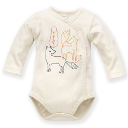 Pinokio Kids's Secret Forest Buttoned Longsleeve Bodysuit