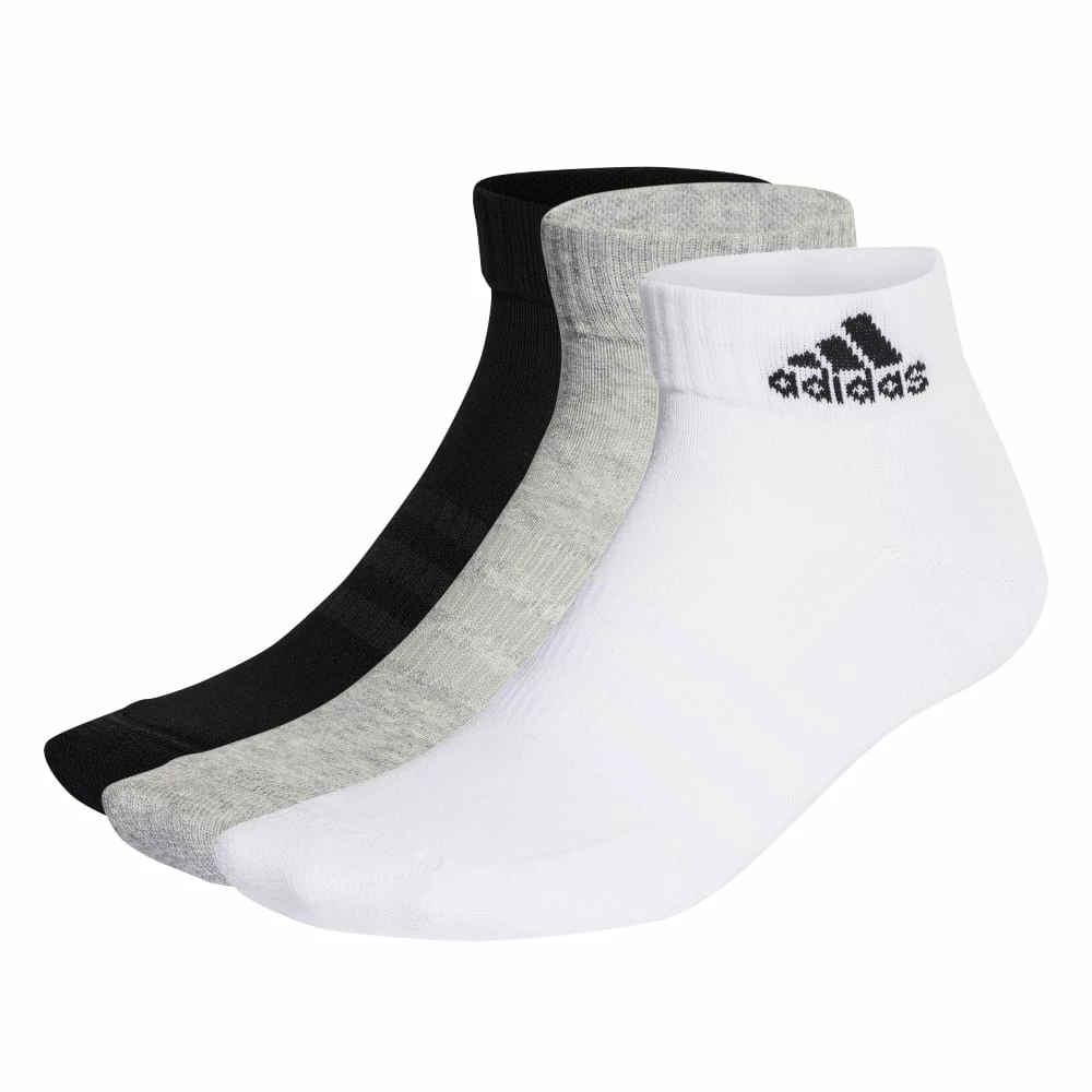 Ponožky adidas  Cushioned Sportswear Ankle Socks 3 Pairs Grey/White/Black M