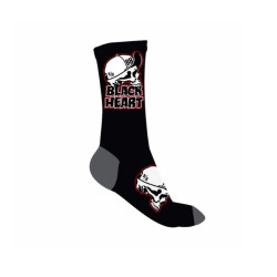 Ponožky BLACK HEART Cap Skull Socks  šedo-černá  8-9