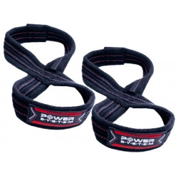 Power System Lifting Straps Figure 8 Silové Popruhy Trhačky Červené S/M