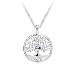 Preciosa Krásný stříbrný náhrdelník Strom života Sparkling Tree of Life 5329 00 (řetízek, přívěsek)