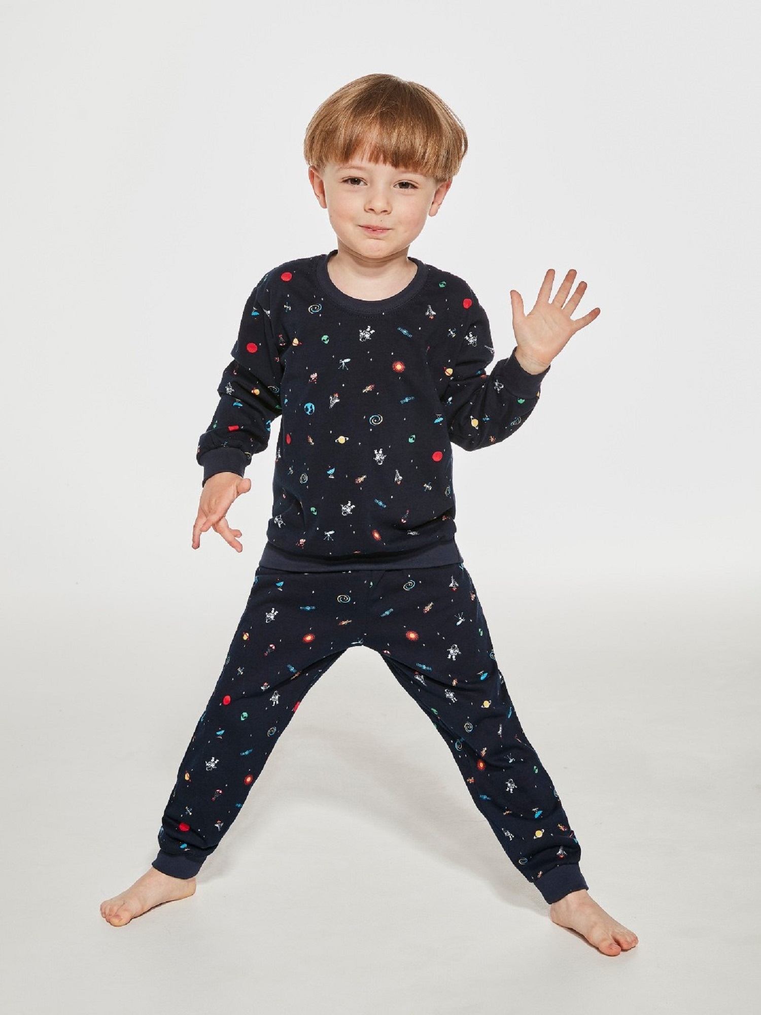 Pyjamas Cornette Kids Boy 761/143 Cosmos length 86-128 navy blue