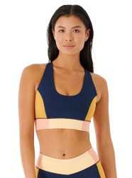 Rip curl dámská sportovní podprsenka Mirage Aloe Crop Navy | Modrá | Velikost L