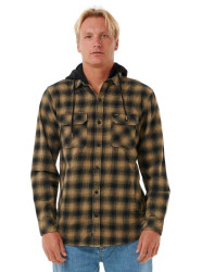 Rip curl pánská košile Grunter Flannel Washed Moss | Černá | Velikost L | 100% bavlna