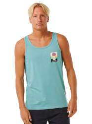 Rip curl pánské tílko Surf Revival Peaking Dusty Blue | Modrá | Velikost S | 100% bavlna