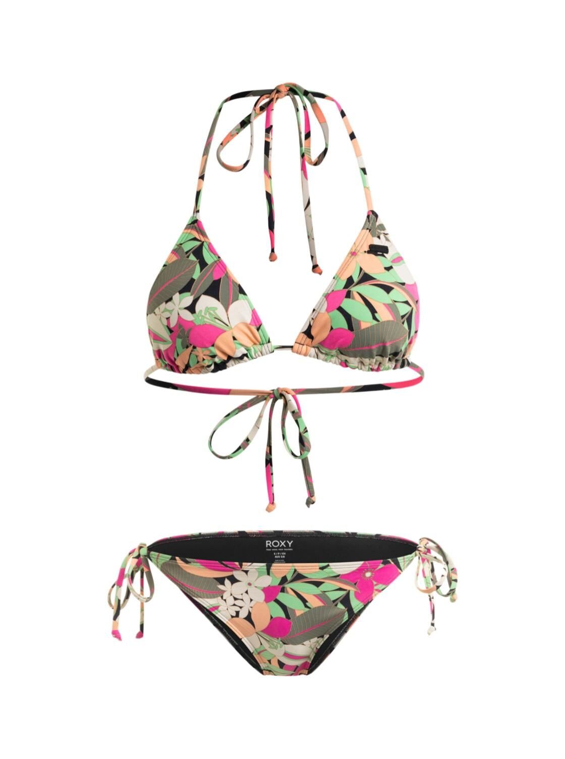 Roxy dámské dvoudílné plavky Beach Classics Anthracite Palm Song S | Černá | Velikost L