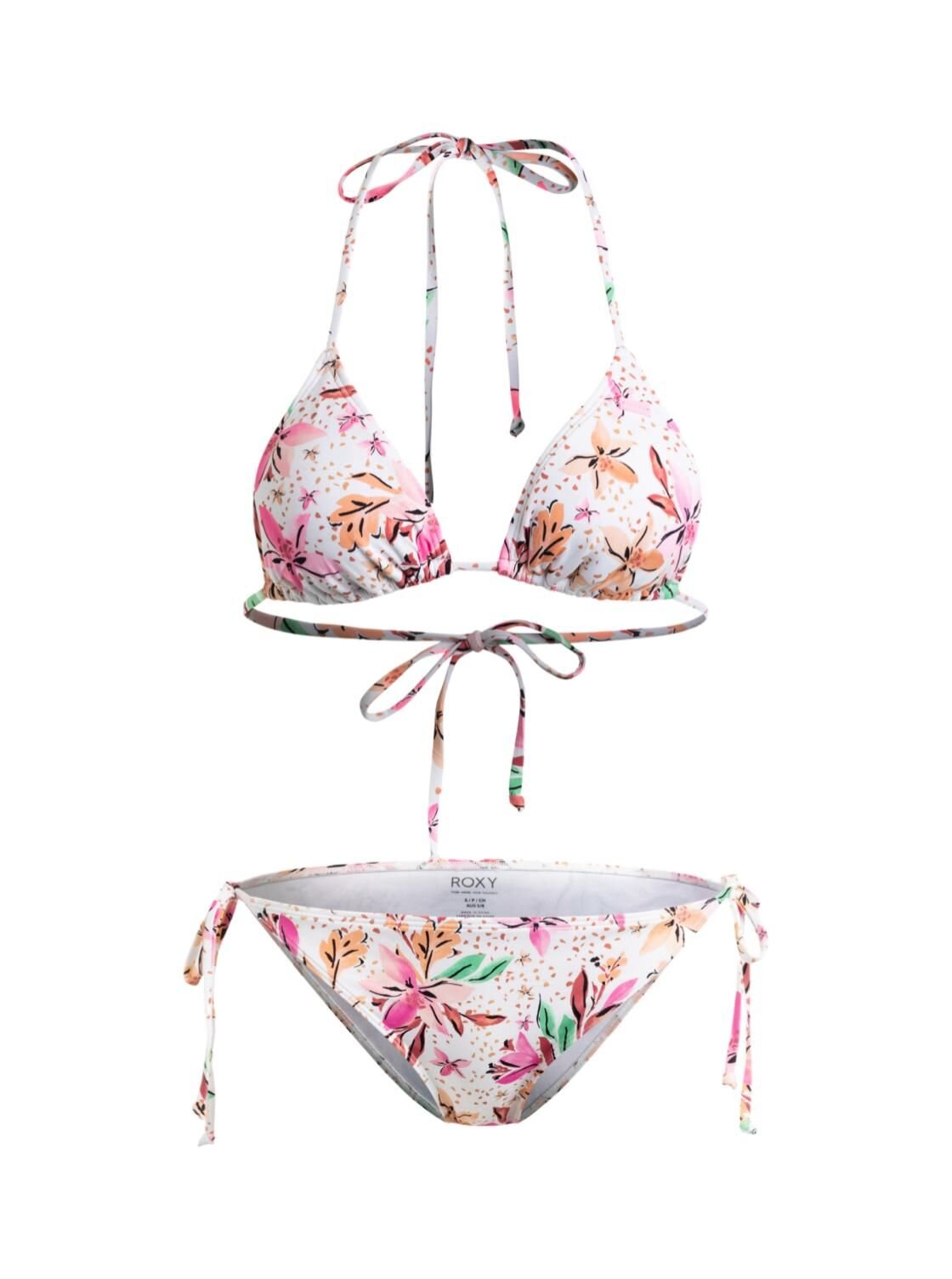 Roxy dámské plavky Beach Classics White Happy Tropical Swim | Bílá | Velikost M