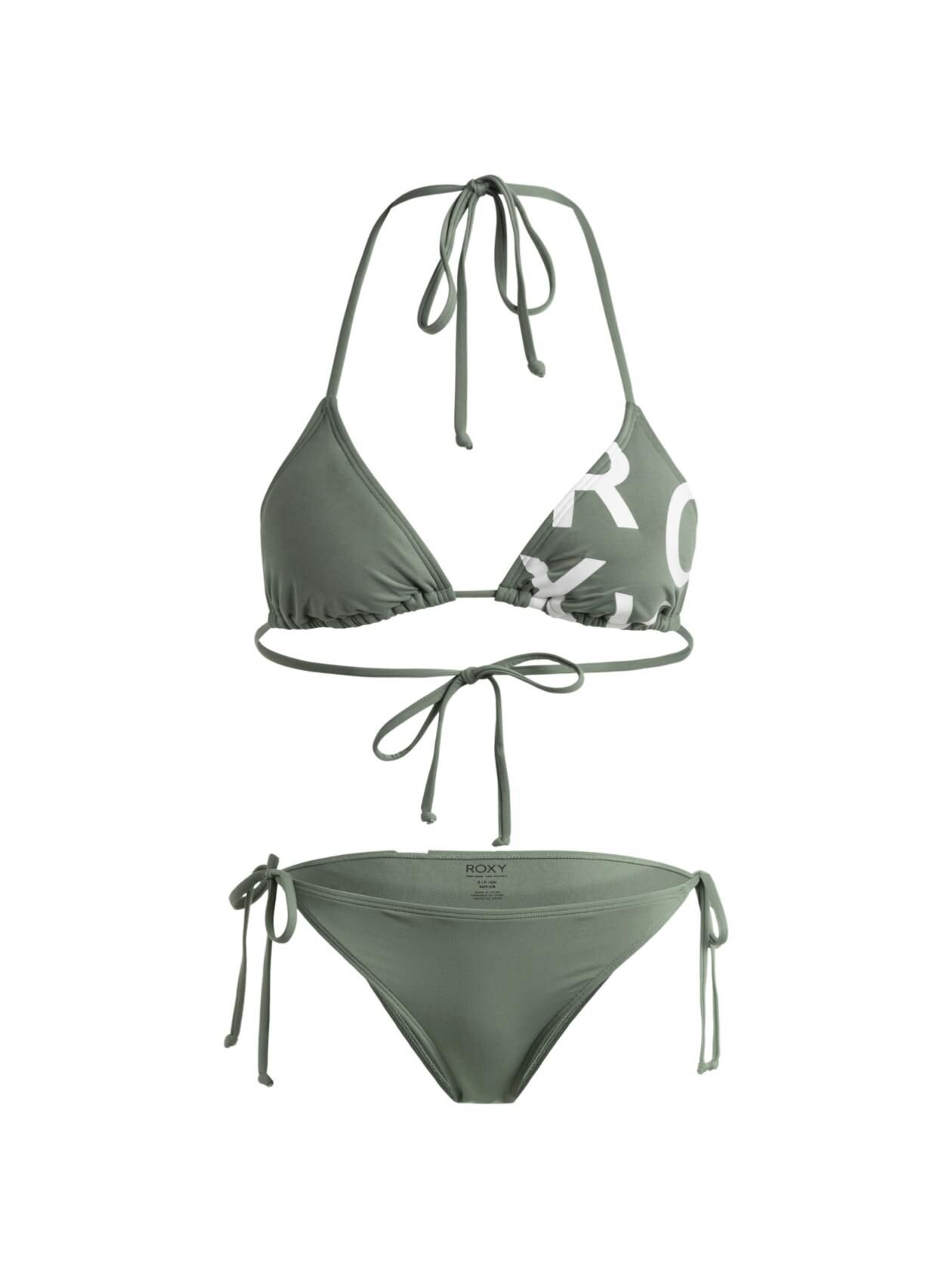 Roxy dámské plavky Tiki Tri Reg TS Set Agave Green | Zelená | Velikost S