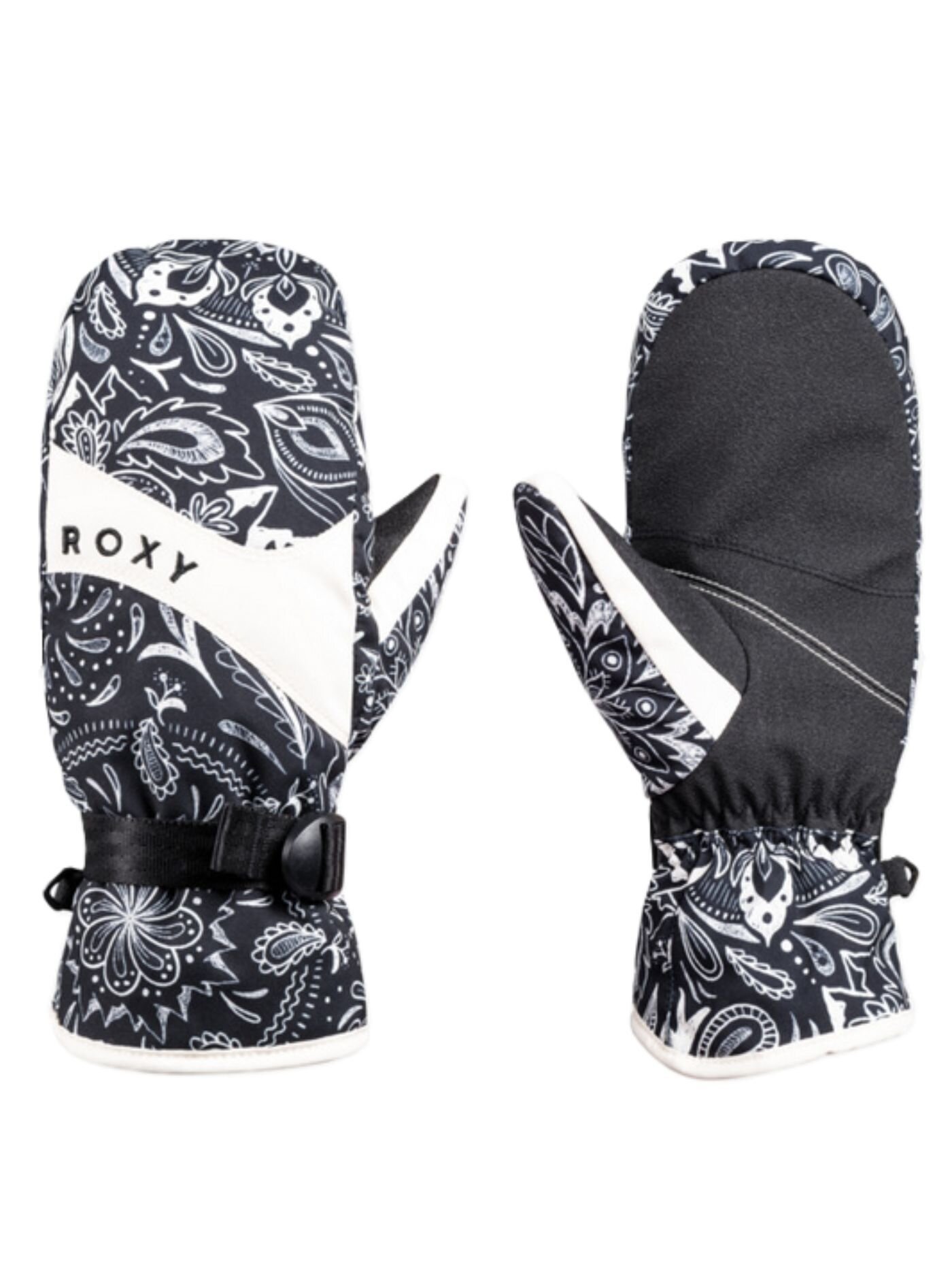 Roxy dámské rukavice Jetty Mitt True Black Bandanas | Černá | Velikost L