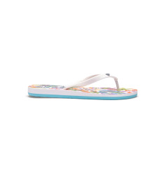 Roxy dámské žabky Tahiti VII White/C Pink/Floral Print | Bílá | Velikost 7 US