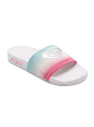 Roxy dívčí sandály Slippy Rg Neo White / Crazy Pink / Turquoise | Bílá | Velikost 4 US