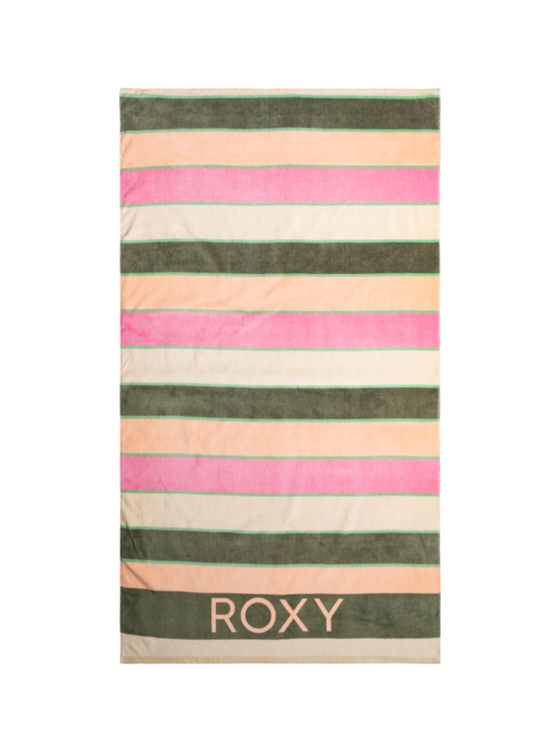 Roxy osuška Cold Water Print Agave Green Very Vista Stripe | Béžová | Velikost One Size | 100% bavlna