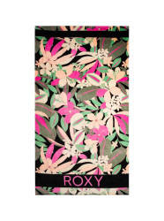 Roxy osuška Cold Water Print Anthracite Palm Song Axs | Černá | Velikost One Size | 100% bavlna