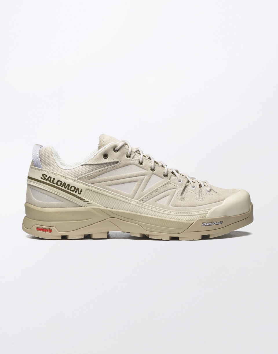 Salomon X-Alp Leather Almond Milk/Whpep/Burnto 42 2/3