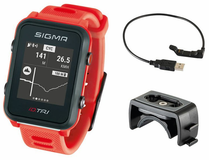 Sigma Pulsmetr iD.TRI BASIC Neon Red 24230