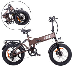 Skládací elektro fat bike ISL Baxom 20"  16,5" (170-205 cm)  Deep Coffee