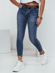 Spodnie damskie BUTTONFIT skinny jeansowe Dstreet