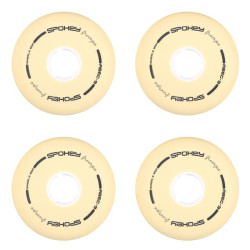 Spokey PU 76 mm Náhradné kolieska ku korčuliam FREESPO WHITE SET, 4 ks