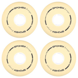 Spokey PU 80 mm Náhradné kolieska ku korčuliam FREESPO WHITE SET, 4 ks