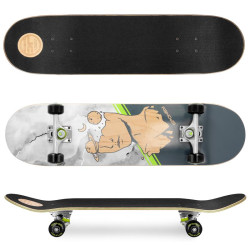 Spokey SKALLE PRO Skateboard 78,7 x 20 cm, ABEC7, šedý