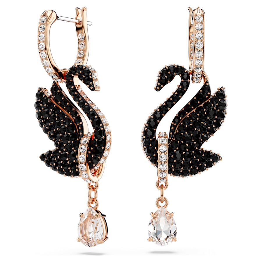 Swarovski Úchvatné labutí náušnice 2v1 s krystaly Iconic Swan 5678047