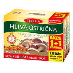 Terezia Company Hlíva ústřičná se 100% rakytníkovým olejem 60 kapslí + 60 kapslí ZDARMA