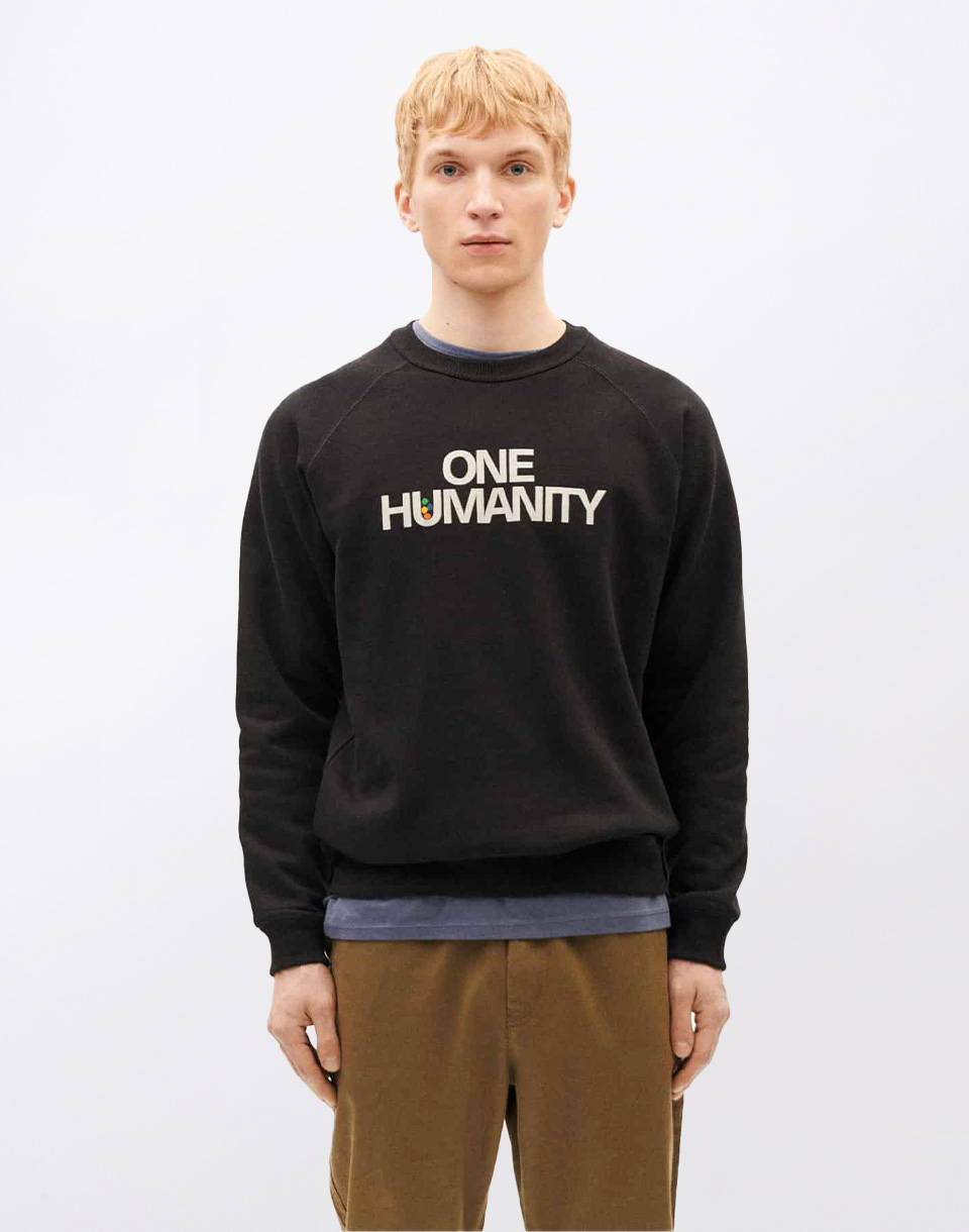 Thinking MU Black One Humanity Sweatshirt BLACK S