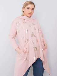 Tmavá růžová mikina s plus size