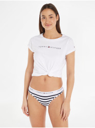 Tmavě modro-bílá dámská pruhovaná tanga Tommy Hilfiger Underwear - Dámské