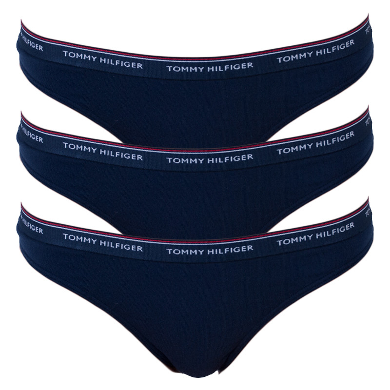 Tommy Hilfiger modrý 3 pack tang 3P Thong Basic