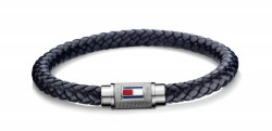 Tommy Hilfiger Trendy tmavě modrý kožený náramek TH2701000