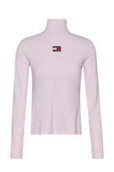 Tommy Jeans Turtleneck - TJW SLIM BADGE TURTL pink