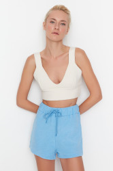 Trendyol Blue Basic Knit Shorts & Bermuda