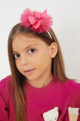 Trendyol Girl Ribbon Fuchsia Crown Buckle