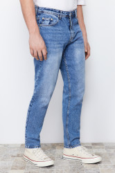 Trendyol modré volné boyfriend džíny denim kalhoty