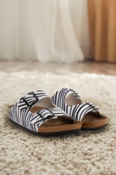 Trendyol Zebra Double Buckle Women's Slippers