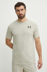 Tričko Under Armour zelená barva, s potiskem, 1326799